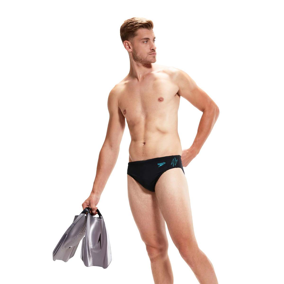 בגד ים תחתון לגברים | Hyper Boom Splice Brief Black/Blue