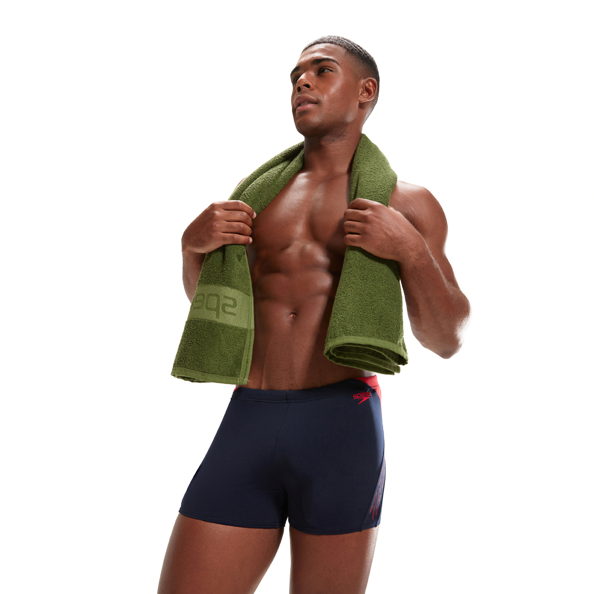 בגד ים מכנסון לגברים | Hyper Boom Splice Aquashorts Navy/Red
