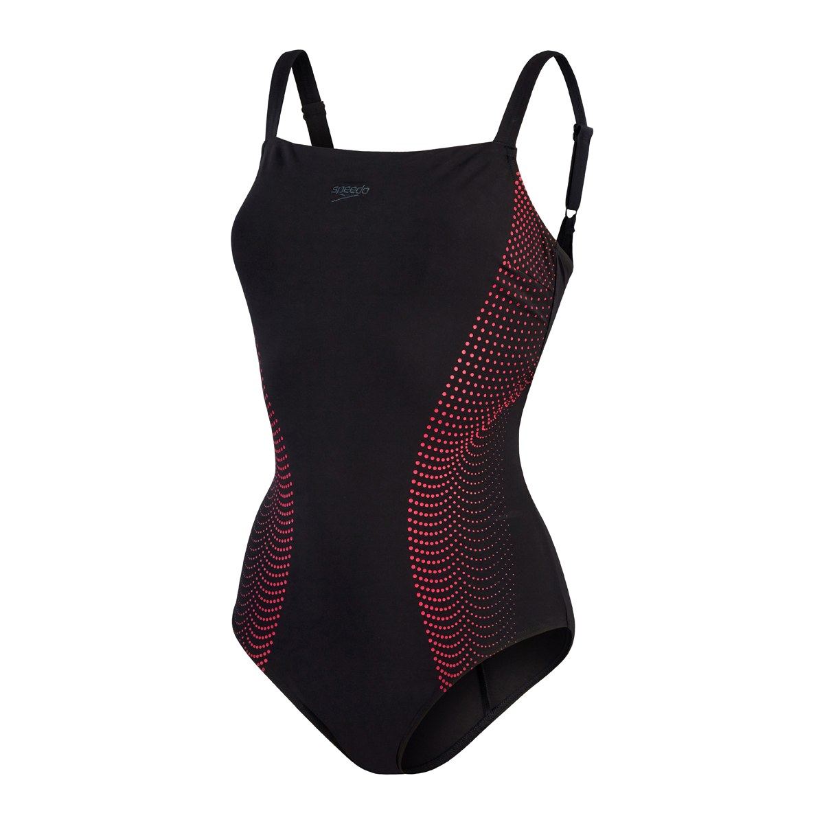 בגד ים מחטב לנשים | Shaping CrystalLux Printed Swimsuit Black/Cherry