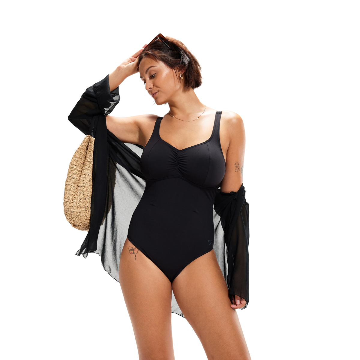 בגד ים מחטב לנשים | Shaping AquaNite Swimsuit Black