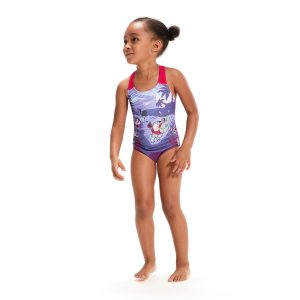 בגד ים שלם לפעוטת | Girl's Learn to Swim Crossback Swimsuit Purple
