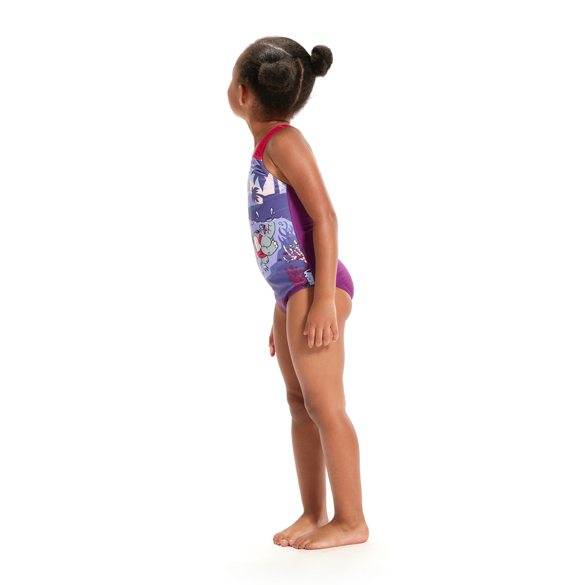 בגד ים שלם לפעוטת | Girl's Learn to Swim Crossback Swimsuit Purple