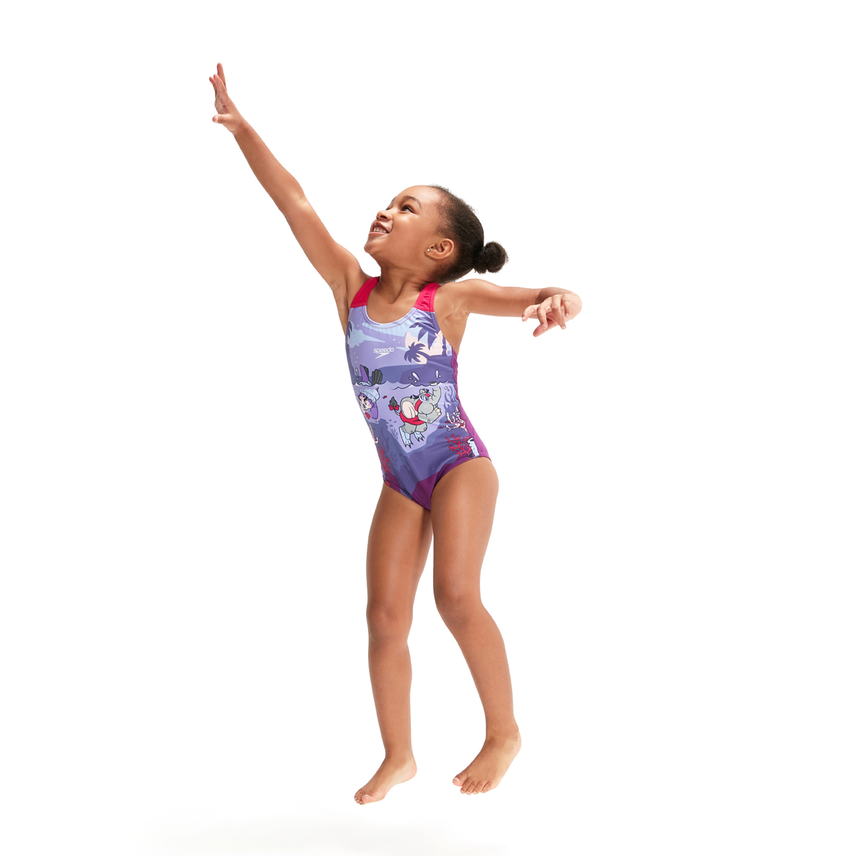 בגד ים שלם לפעוטת | Girl's Learn to Swim Crossback Swimsuit Purple