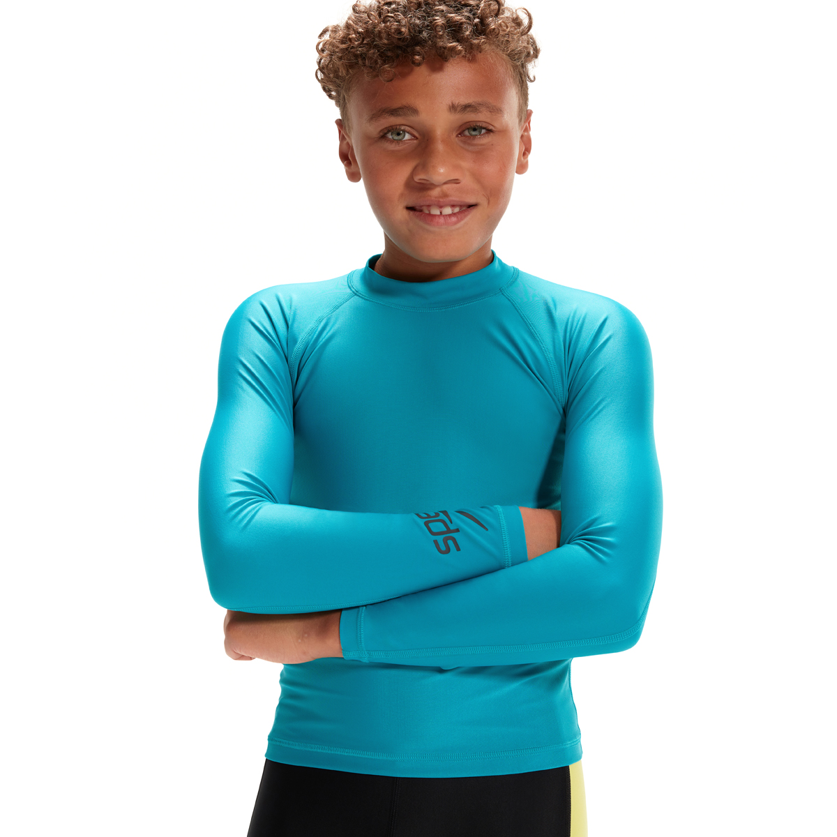 חולצת אנטי סאן ג'וניור | Junior Unisex Long Sleeve Rash Top Aqua/Black