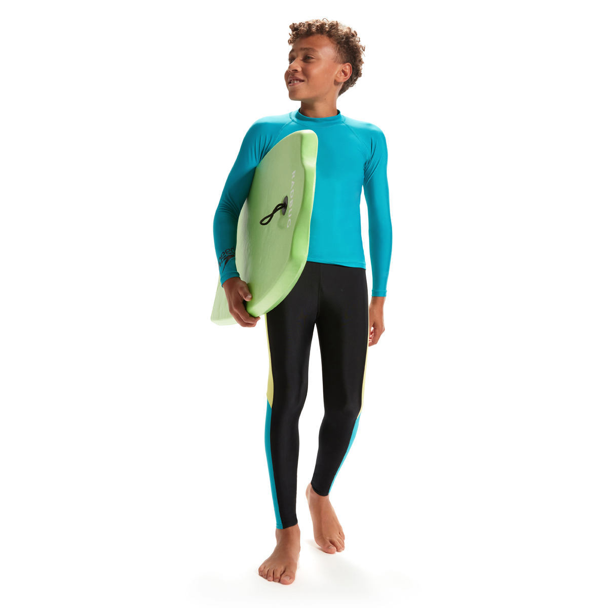 חולצת אנטי סאן ג'וניור | Junior Unisex Long Sleeve Rash Top Aqua/Black