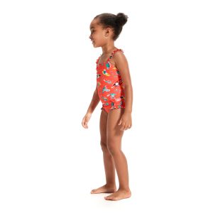 בגד ים שלם לפעוטת | Girls Digital Frill Thinstraps Swimsuit