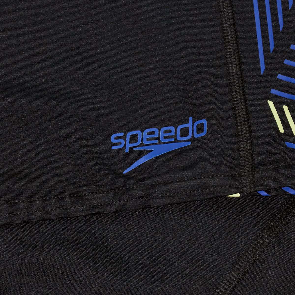 בגד ים מכנסון לגברים | Tech Panel Aquashorts Black/Blue