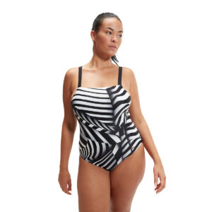 בגד ים מחטב לנשים | Womens Shaping Square Neck Printed 1 Piece