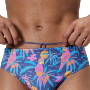 בגד ים תחתון לגברים | Mens 8cm Allover Digital Brief