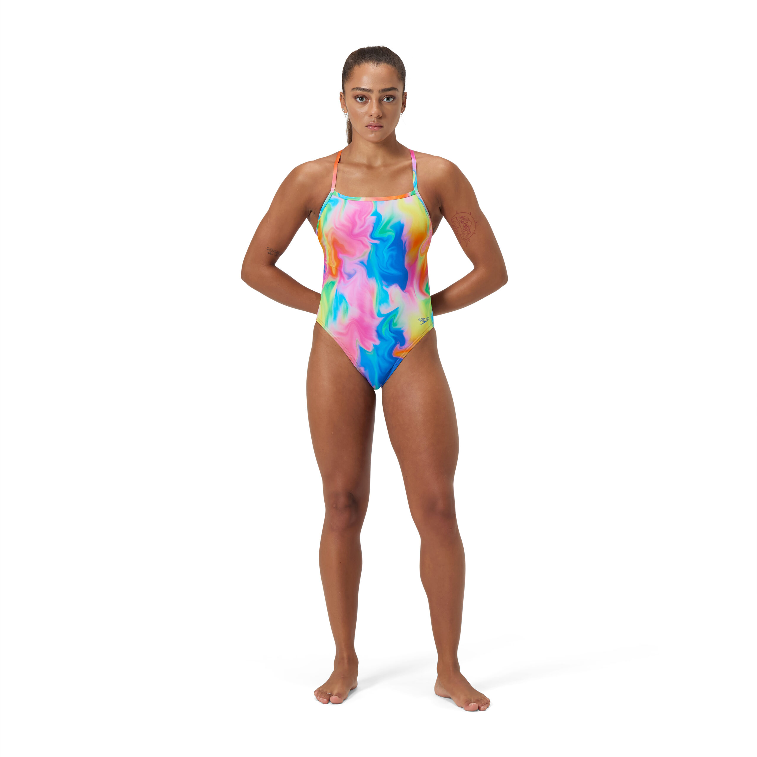 בגד ים שלם לנשים | Printed V-Back
