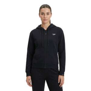 קפוצ'ון פוטר שחור לנשים | SPEEDO ZIP UP HOODIE
