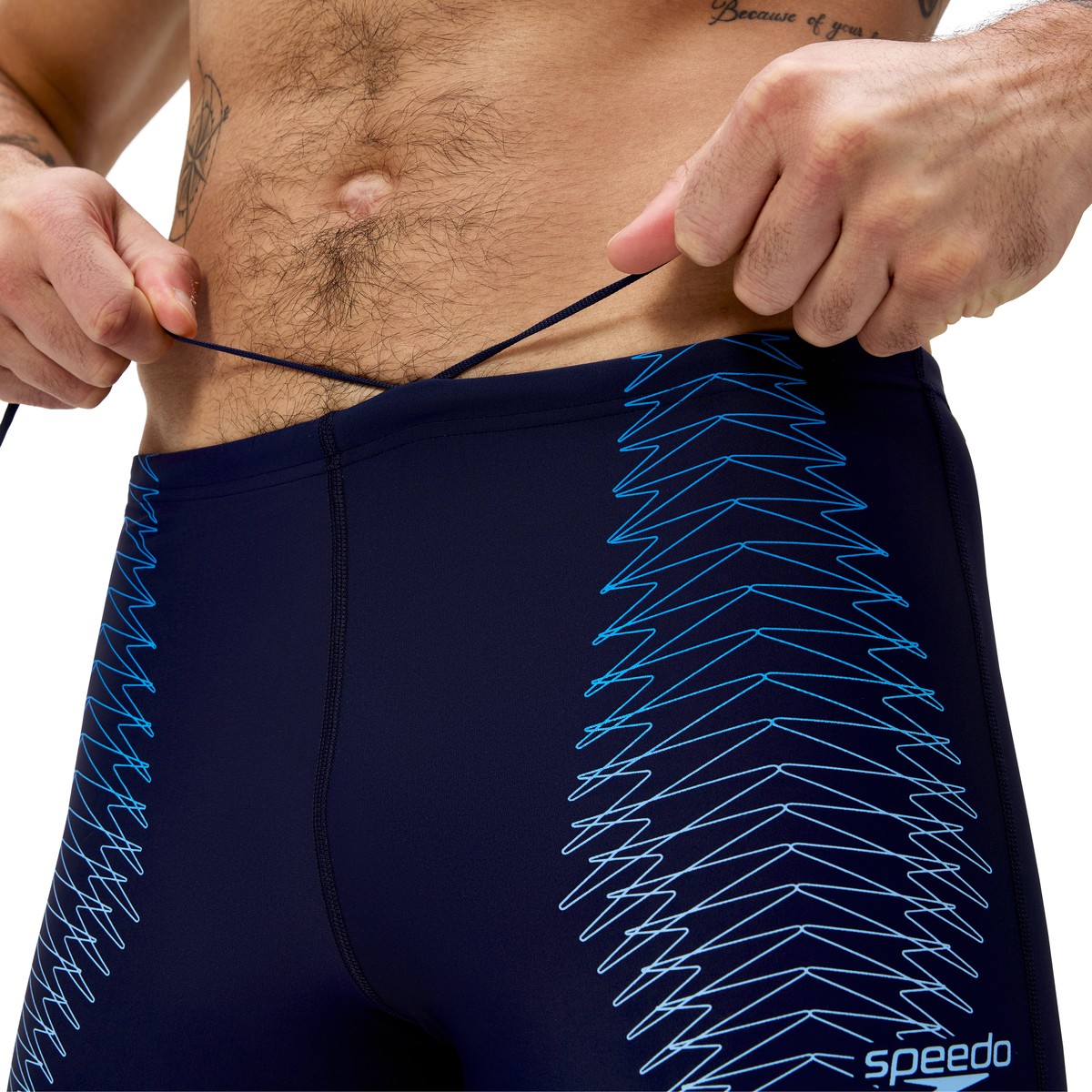 בגד ים מכנסון לגברים | Mens Duo Logo Print Aquashort